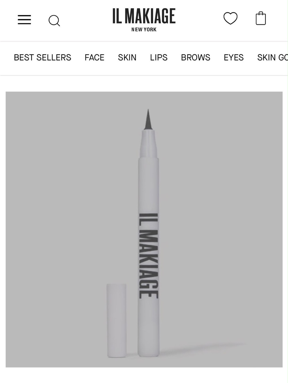 IL MAKIAGE Liquid Eyeliner Pen – White Barrel with Black Tip